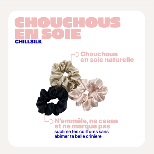 TRIO DE CHOUCHOUS EN SOIE