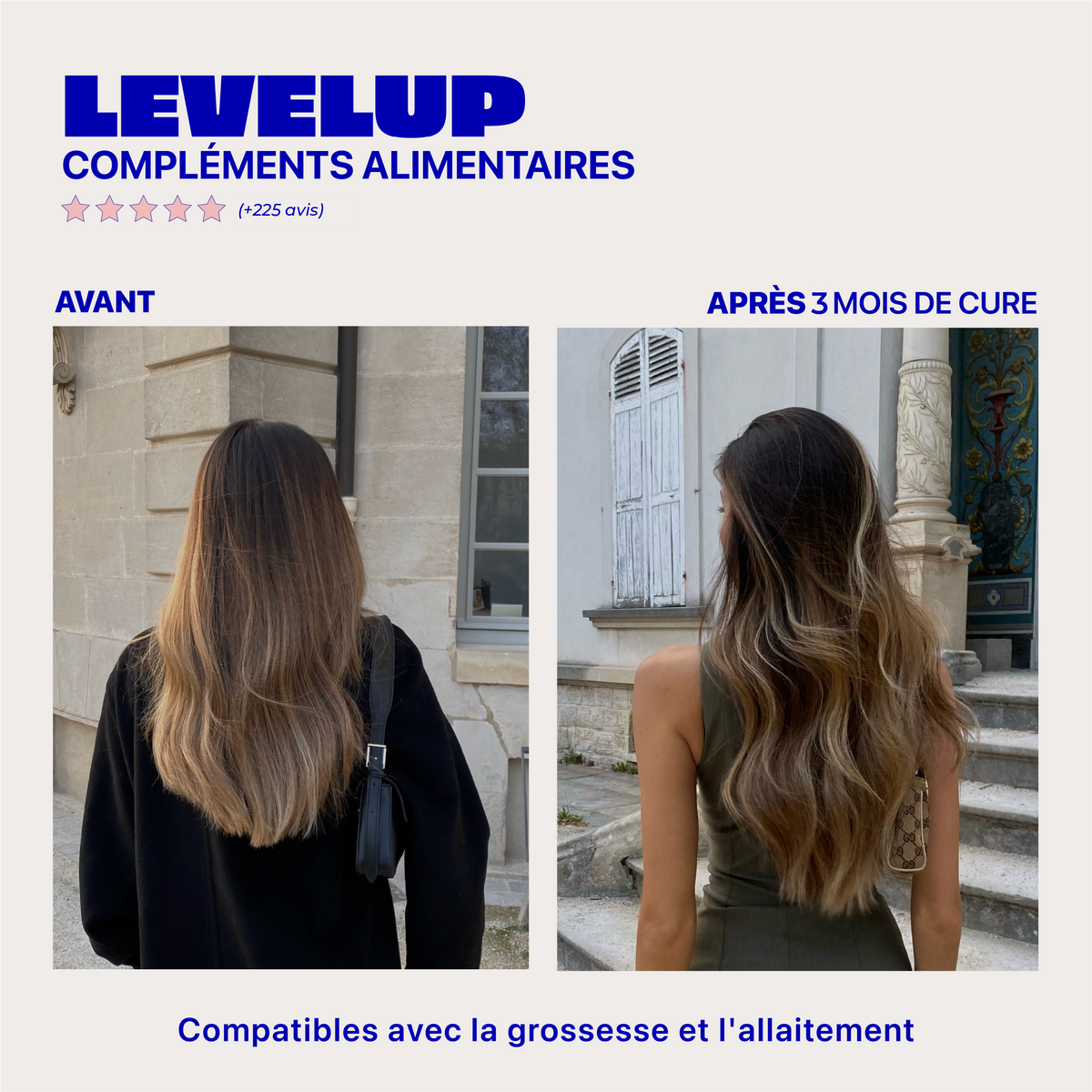 Ingrédients naturels LevelUP pour la pousse des cheveux