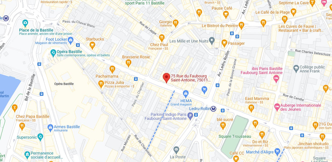 Carte google map avec l'adresse de Carli.Paris